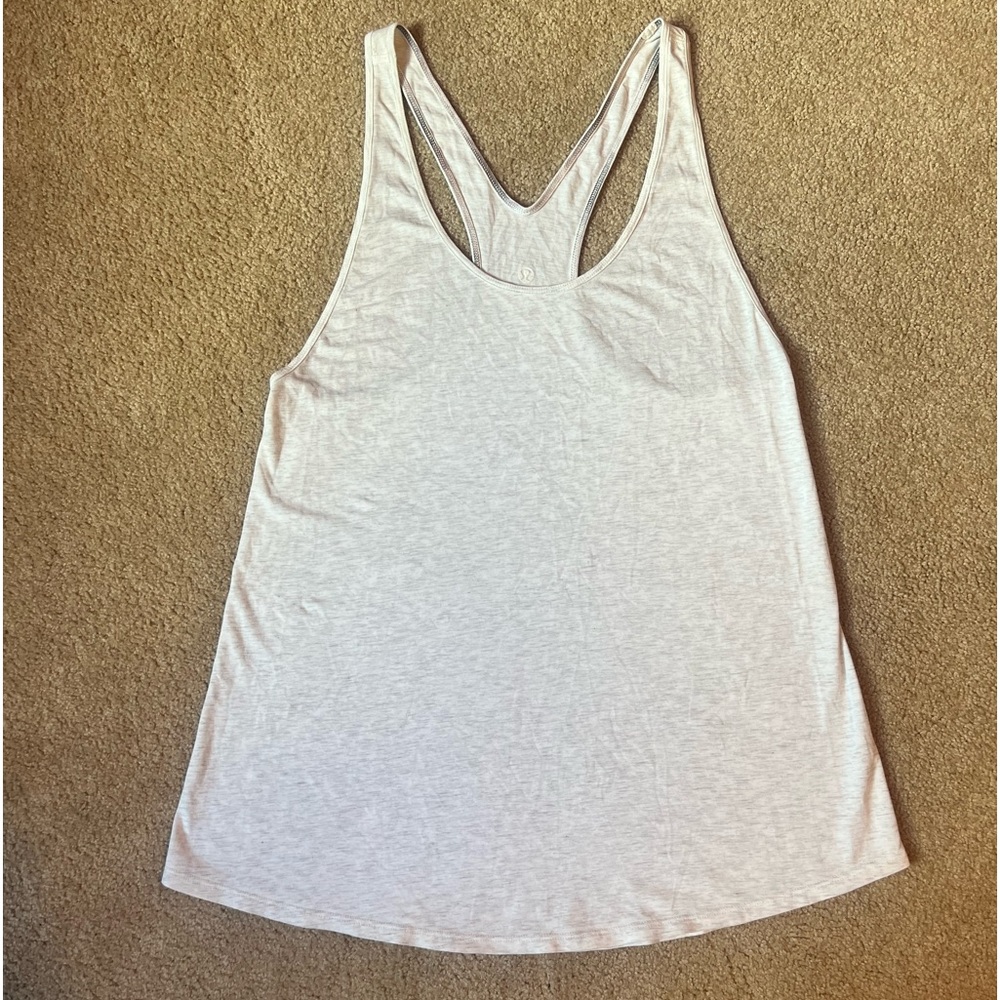 Lululemon Light Heather Gray Racerback Tank Size 2